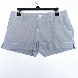 So Blue and White Pinstripe Shorts